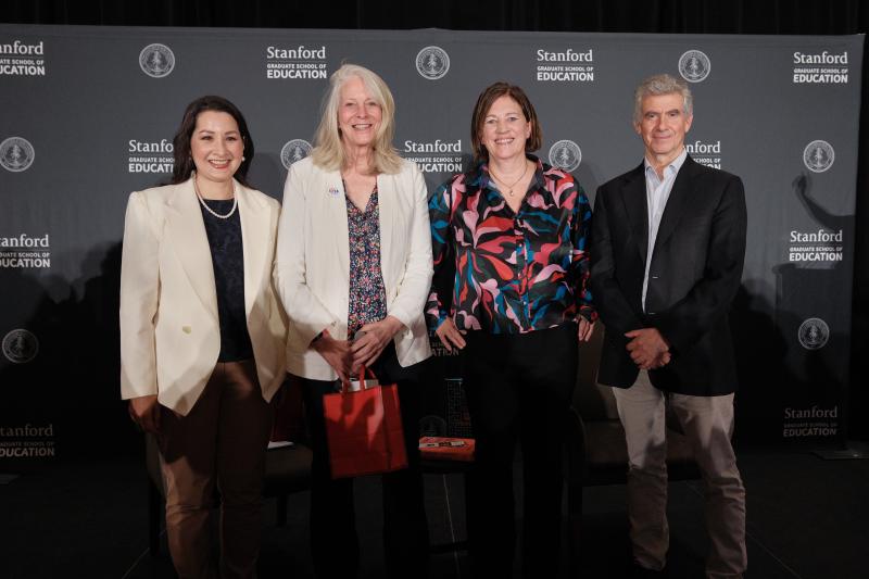 Christine Min Wotipka, Bonnie Garmus, Jo Boaler, and Dan Schwartz